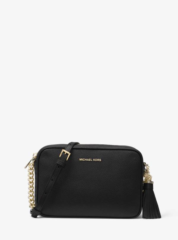 Damske Crossbody Kabelka Michael Kors Ginny Leather Čierne - Kabelky Michael Kors Lacne | YFROP-2810